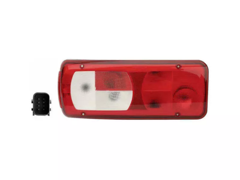 Tail lamp, left, with license plate lamp