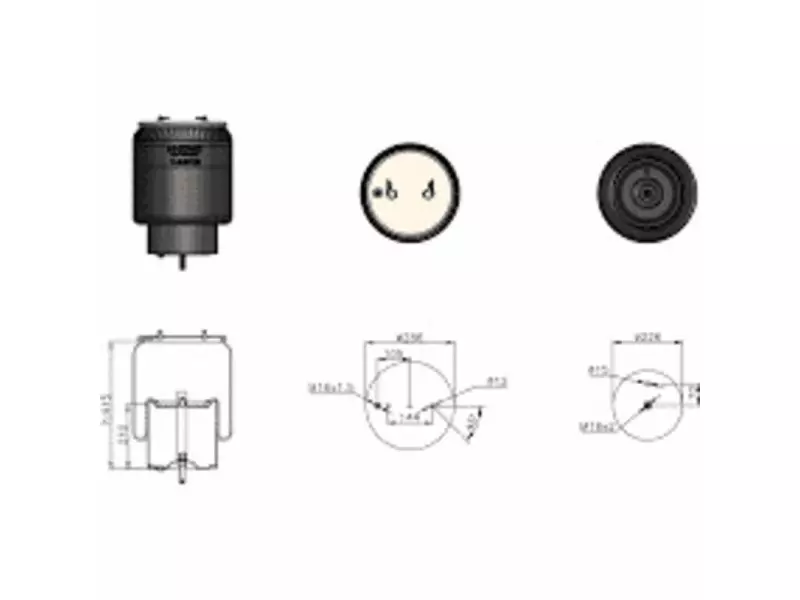 Air spring, with steel piston