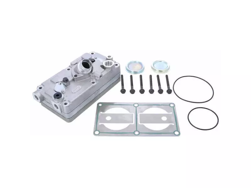 Cylinder head, compressor, complete