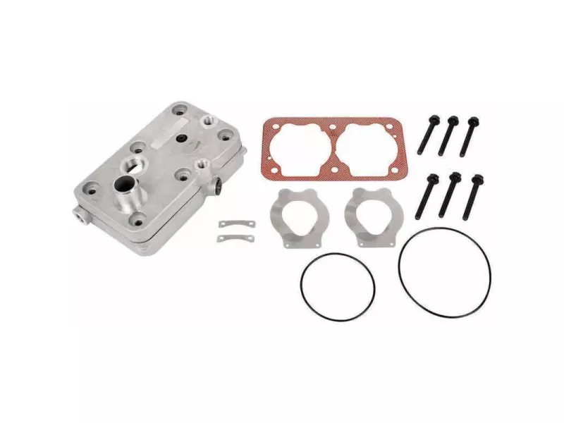 Cylinder head, compressor, complete