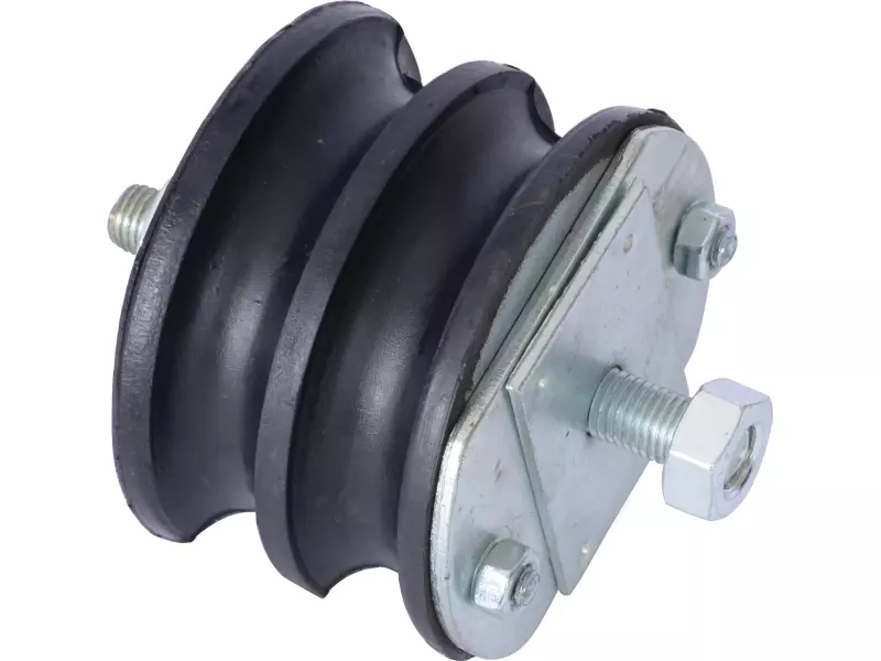 Engine mounting, complete with spring