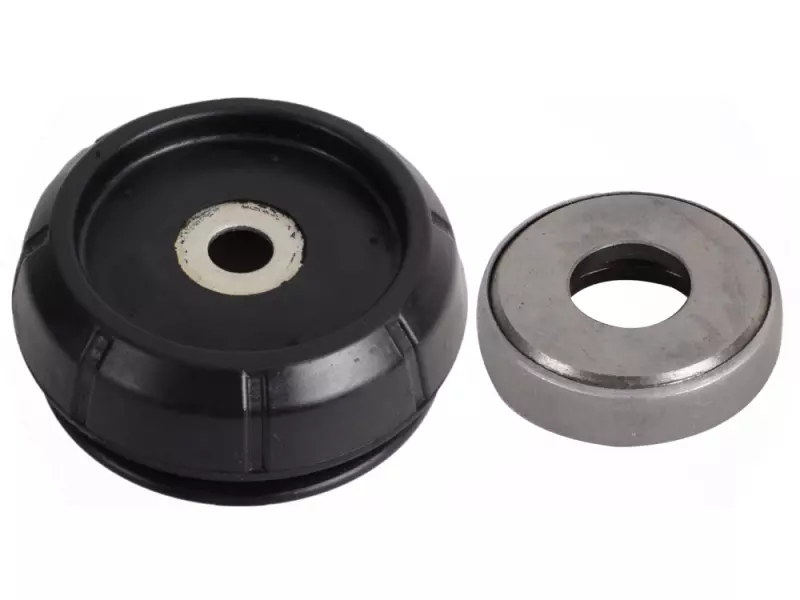 Front suspension shock absorber mounting, with bearing