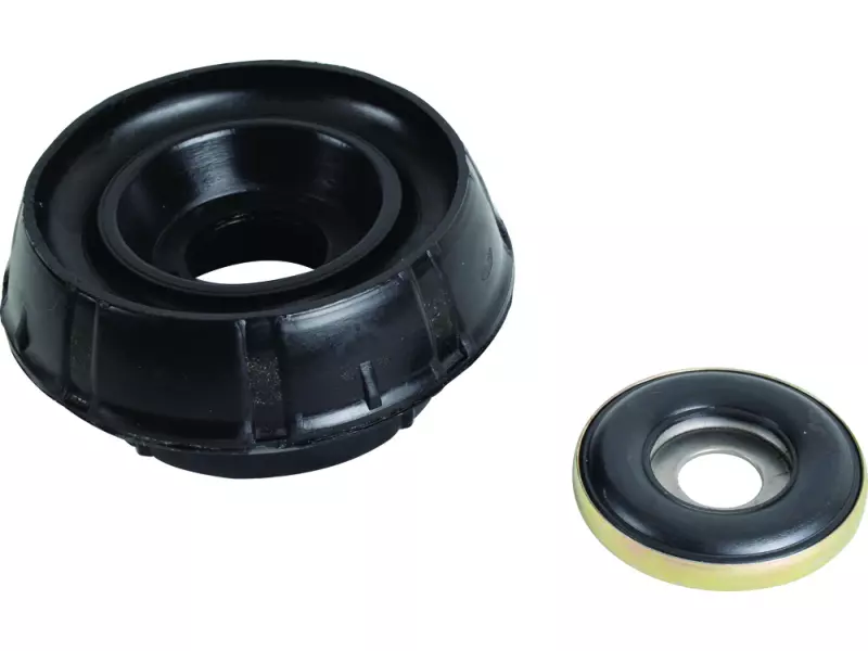 Shock absorber mounting, with bearing