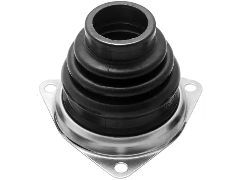 Axle bellows, with metal part