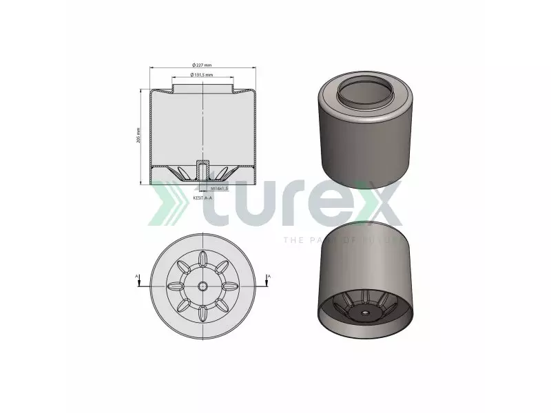 4838 Mercedes Rear Air Spring Lower Piston