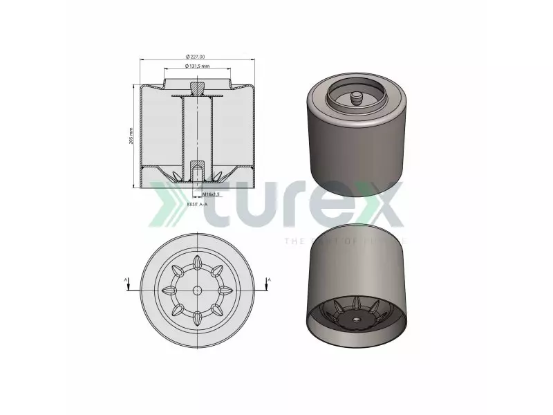 4838-02 Mercedes Air Spring Lower Piston