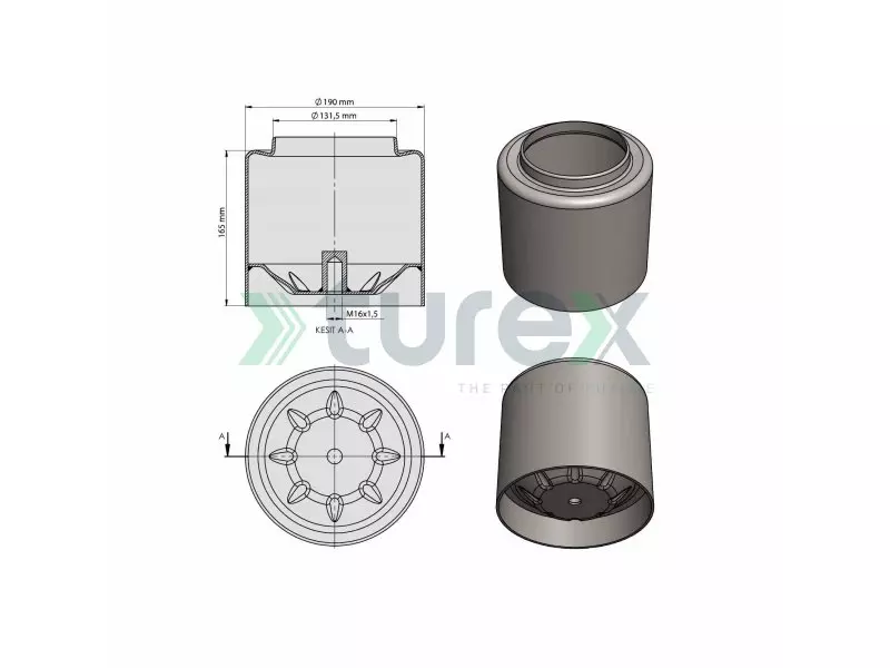Mercedes Air Spring Lower Piston