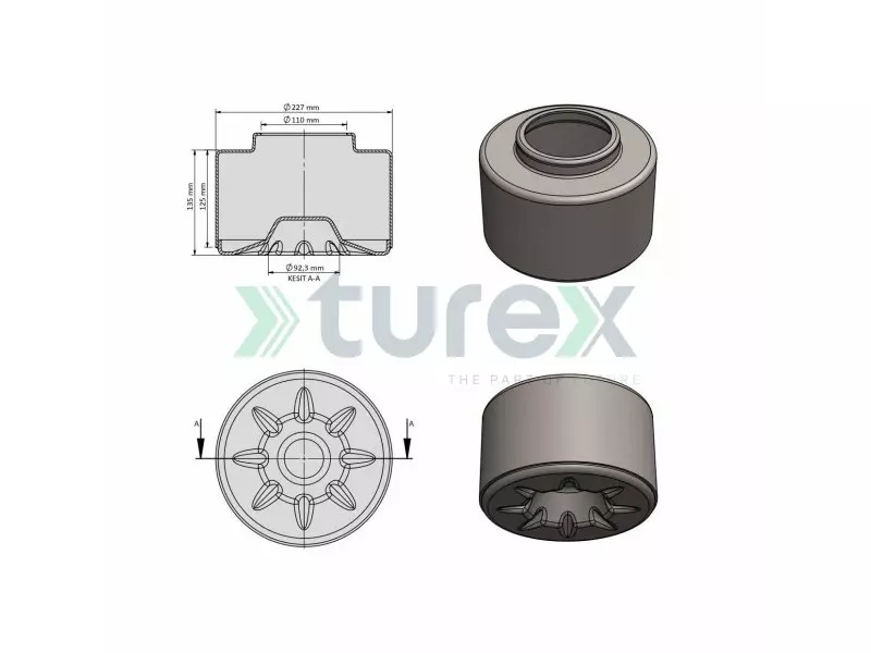 Air Spring Lower Piston (6126)