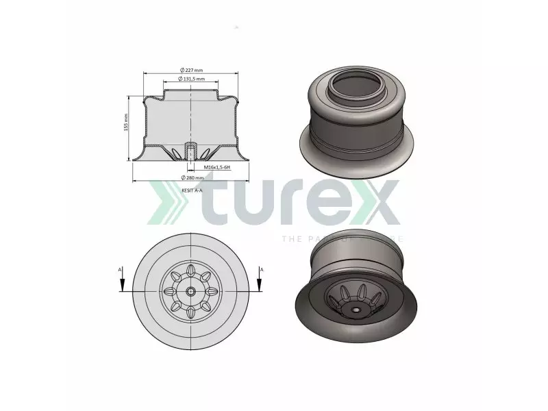 4757 Mercedes Air Spring Piston