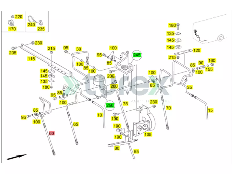 Fuel Pipe Mercedes Citaro, Conecto