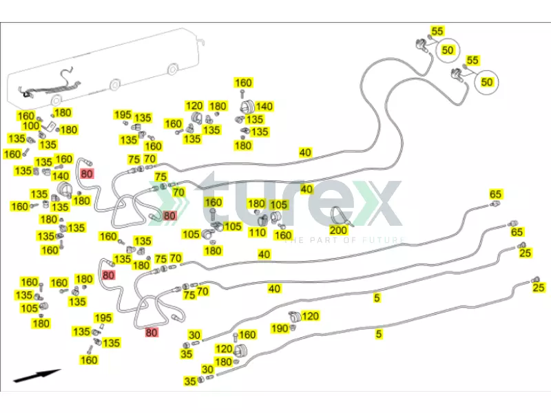 Fuel Hose Mercedes Citaro