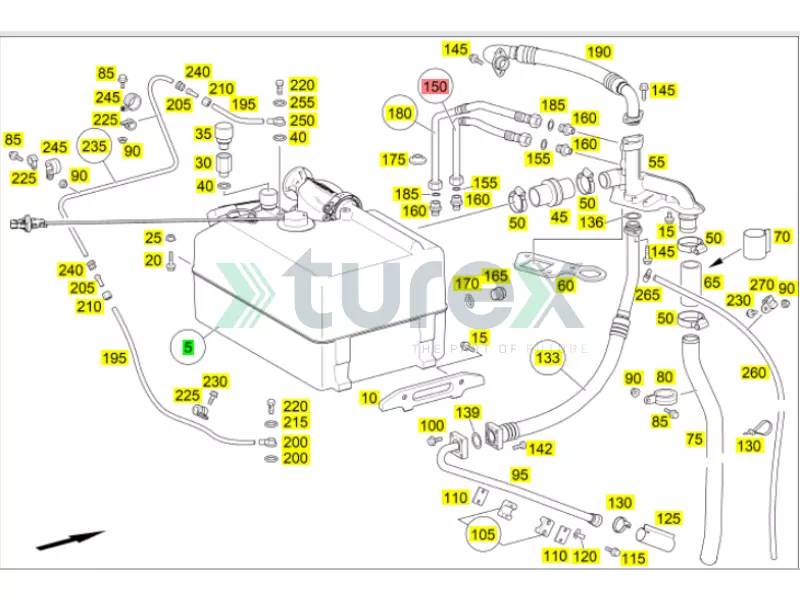 Return Pipe Mercedes Citaro, Conecto