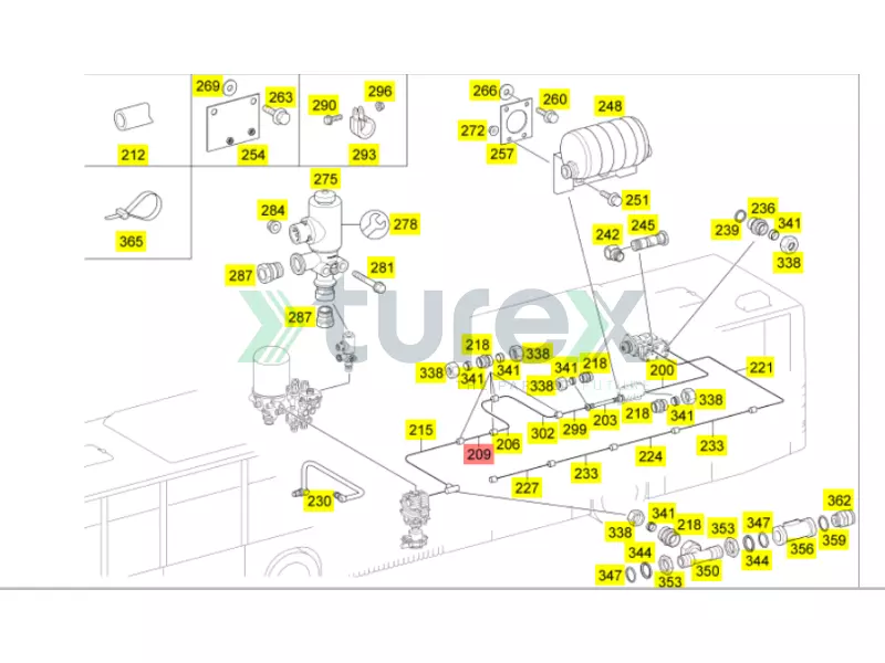 Compressed Air Line Mercedes Citaro, Conecto