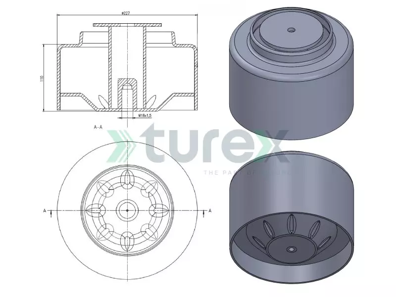 Isuzu Rear Air Spring Lower Piston