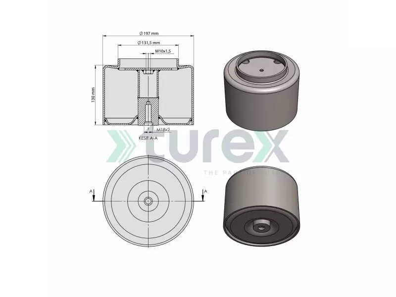 Man Air Spring Lower Piston