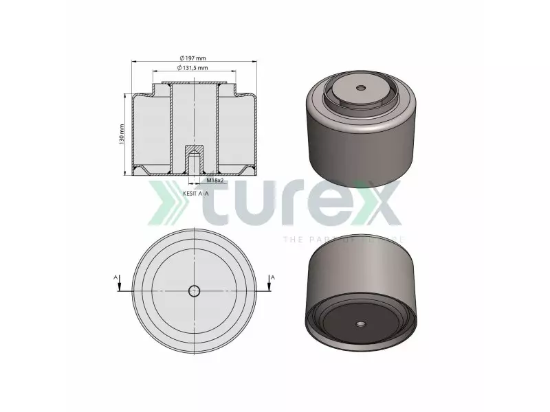 4884 Man Air Spring Lower Piston