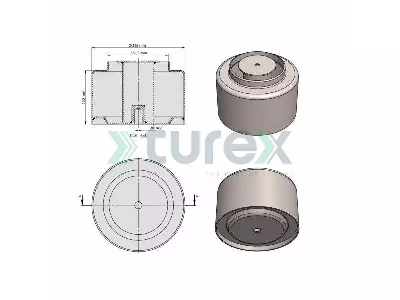 Man Air Spring Lower Piston