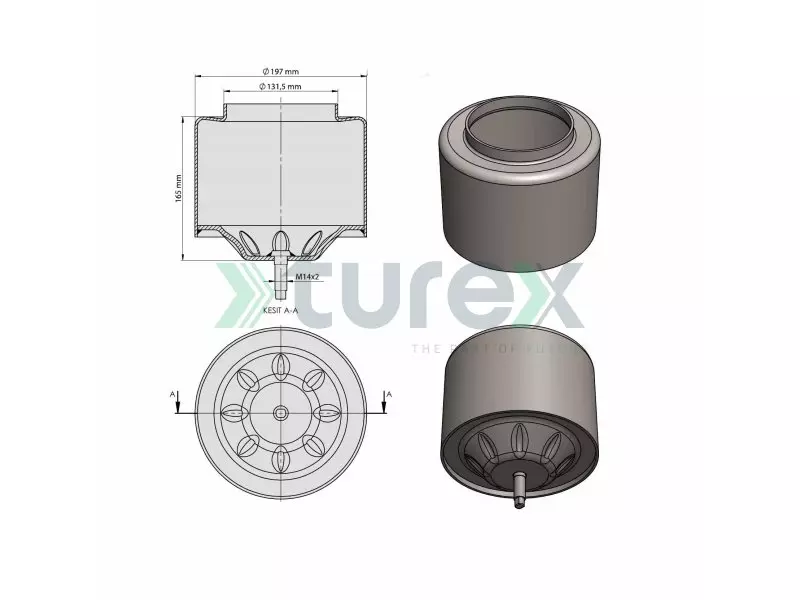 Volvo Air Spring Lower Piston
