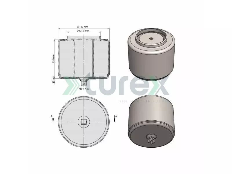 Volvo Air Spring Lower Piston
