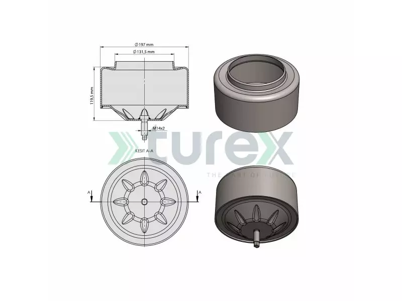 Volvo Air Spring Lower Piston