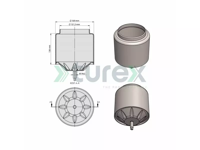 Volvo Air Spring Lower Piston