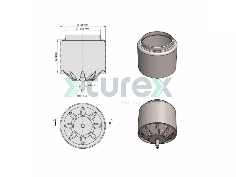 Volvo Körük Alt Pistonu