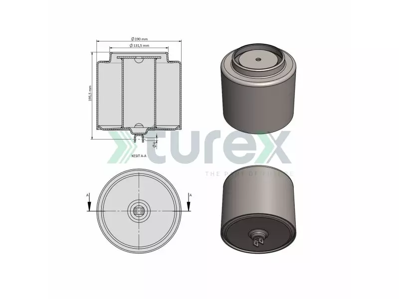 Volvo Air Spring Lower Piston