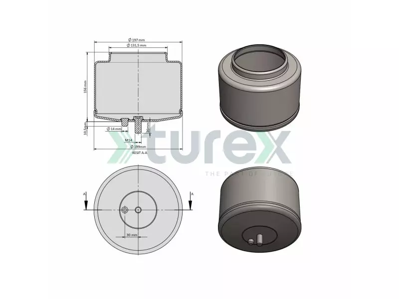 Volvo Air Spring Lower Piston (4561)