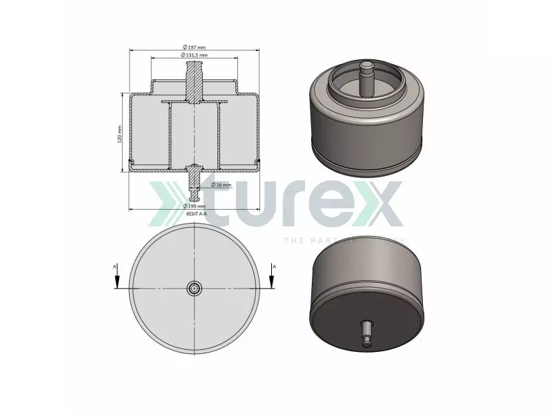 Volvo Air Spring Lower Piston (1858)