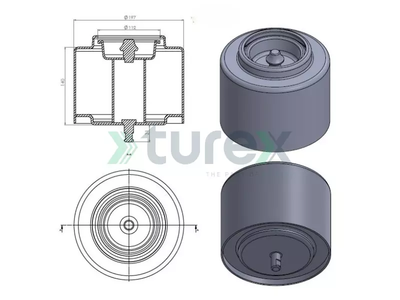 Volvo Air Spring Lower Piston
