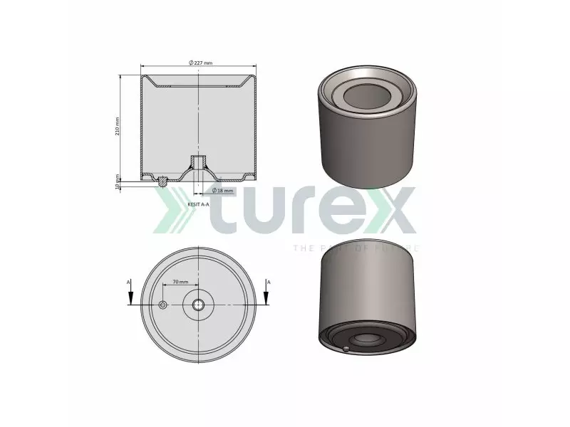 4913 Scania Air Spring Piston