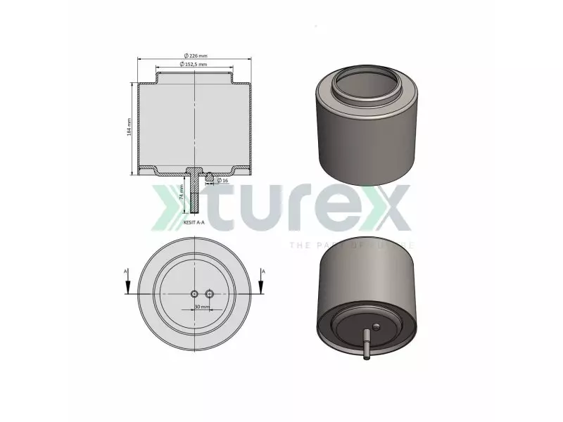Scania Air Spring Lower Piston