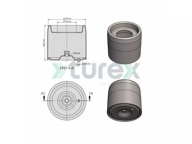 Scania Air Spring Lower Piston (3691)