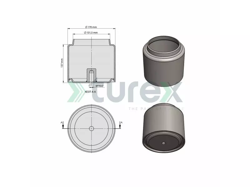 Daf Air Spring Lower Piston