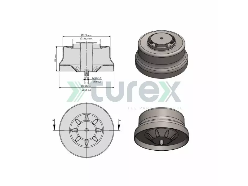 Renault Air Spring Piston (3768)