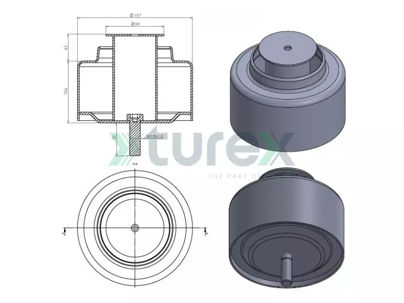 Temsa Körük Alt Pistonu