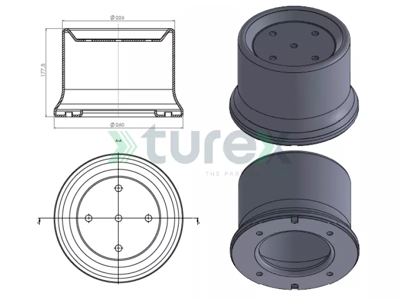 813 Air Spring Lower Piston