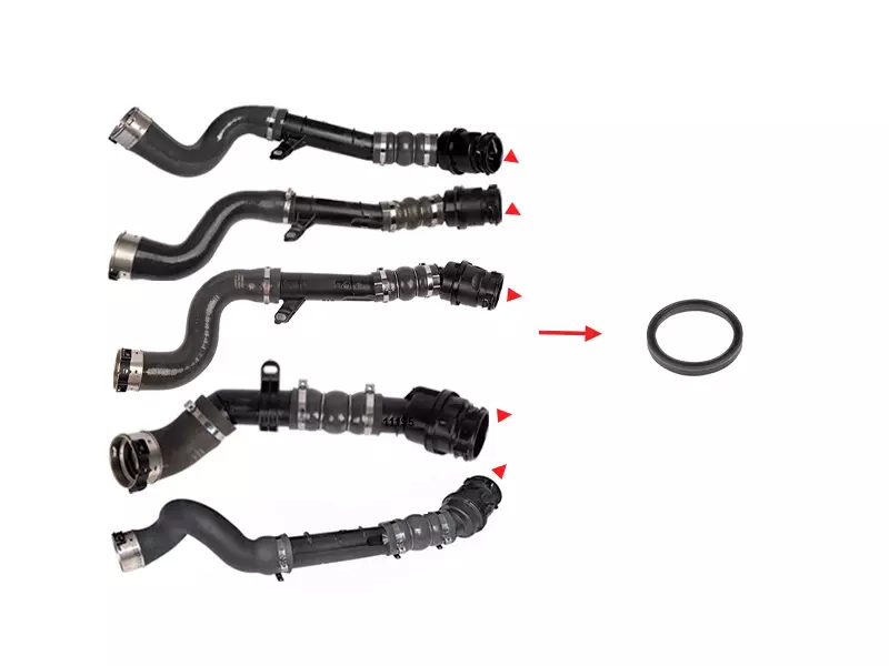 TURBO PIPE GASKET
EXCLUDING PLASTIC PIPE 
GASKET SHOWN WITH ARROW