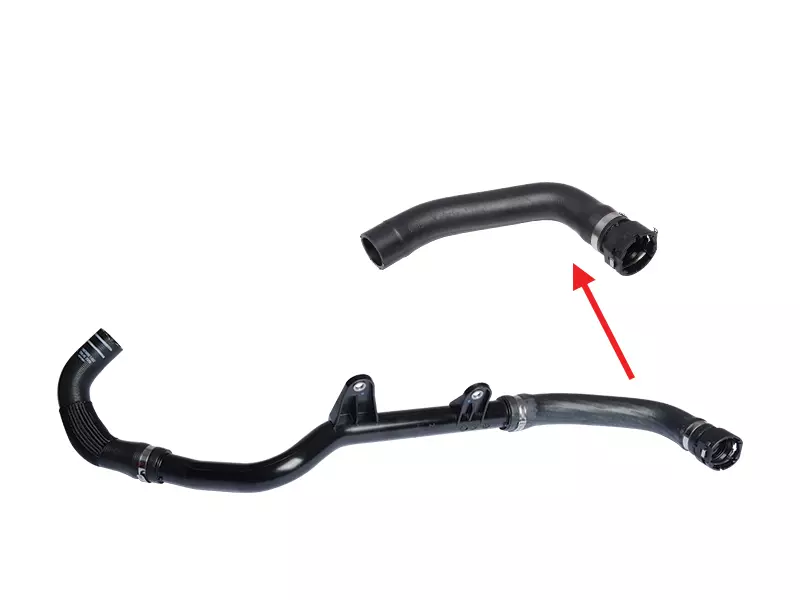 RADIATOR UPPER HOSE WITHOUT LARGE PLASTIC PARTS