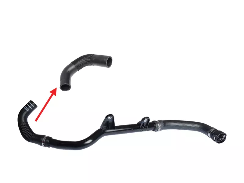 RADIATOR UPPER HOSE WITHOUT SMALL PLASTIC PARTS