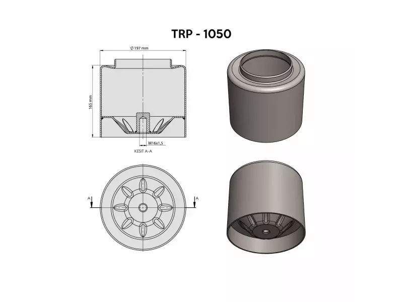 4390 MERCEDES REAR AİR SPRİNG LOWER PİSTON