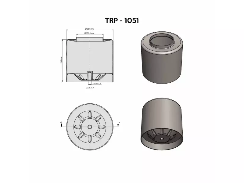 4838 MERCEDES REAR AİR SPRİNG LOWER PİSTON