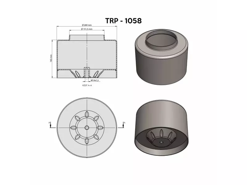 4183 MERCEDES AİR SPRİNG LOWER PİSTON