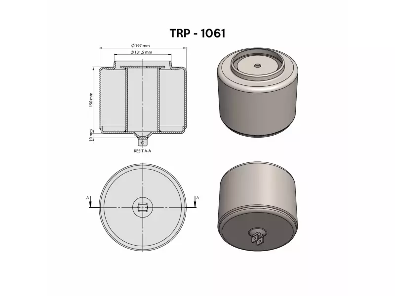  VOLVO  AİR SPRİNG LOWER PİSTON