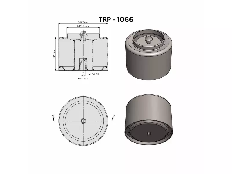  DAF  AİR SPRİNG LOWER PİSTON