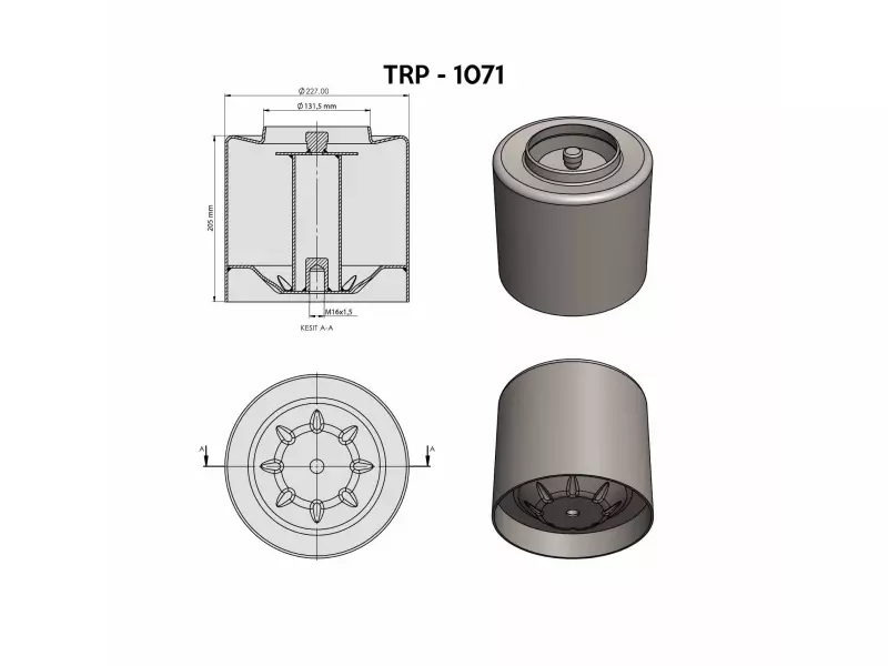 4838-02 MERCEDES AİR SPRİNG LOWER PİSTON