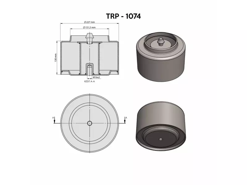  DAF  AİR SPRİNG LOWER PİSTON