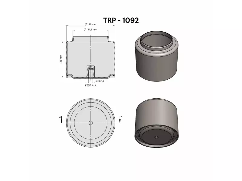 DAF  AİR SPRİNG LOWER PİSTON