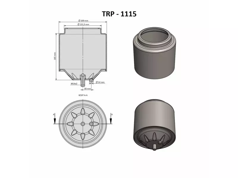 VOLVO AİR SPRİNG LOWER PİSTON