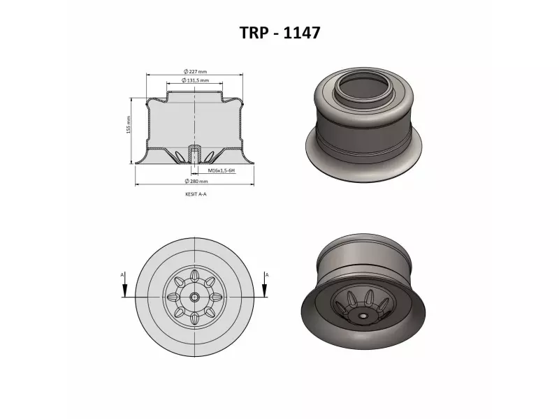 4757 MERCEDES AIR SPRING PISTON